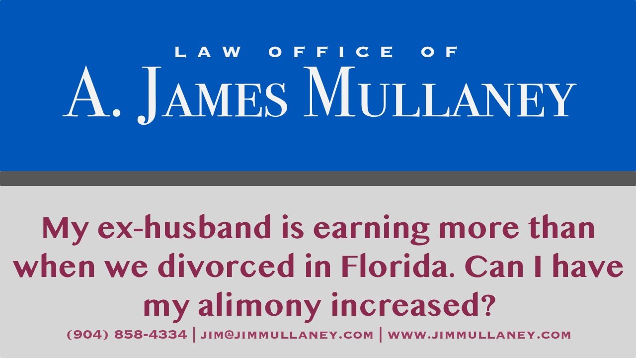 my ex is earning more than when we divorced - can I have my alimony increased