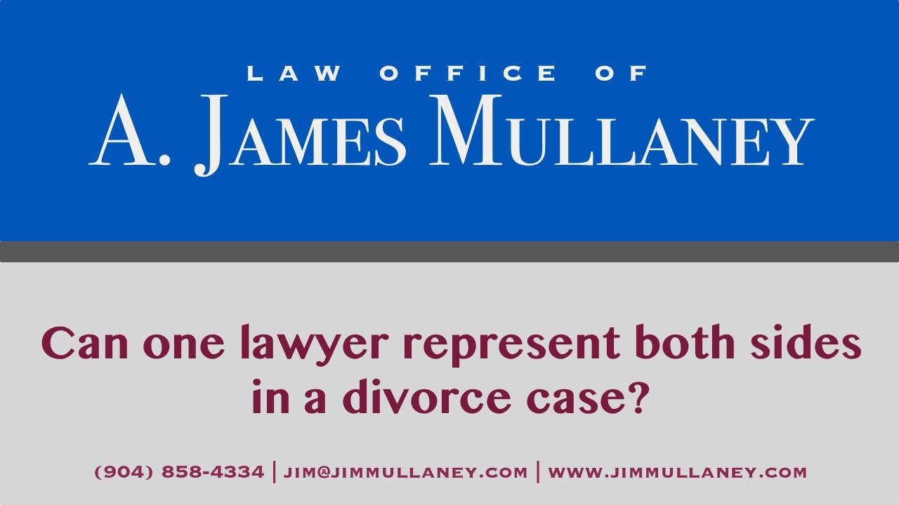 can one lawyer represent both sides in a divorce case