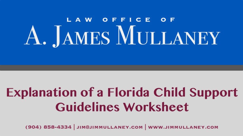 explanation of a child support worksheet
