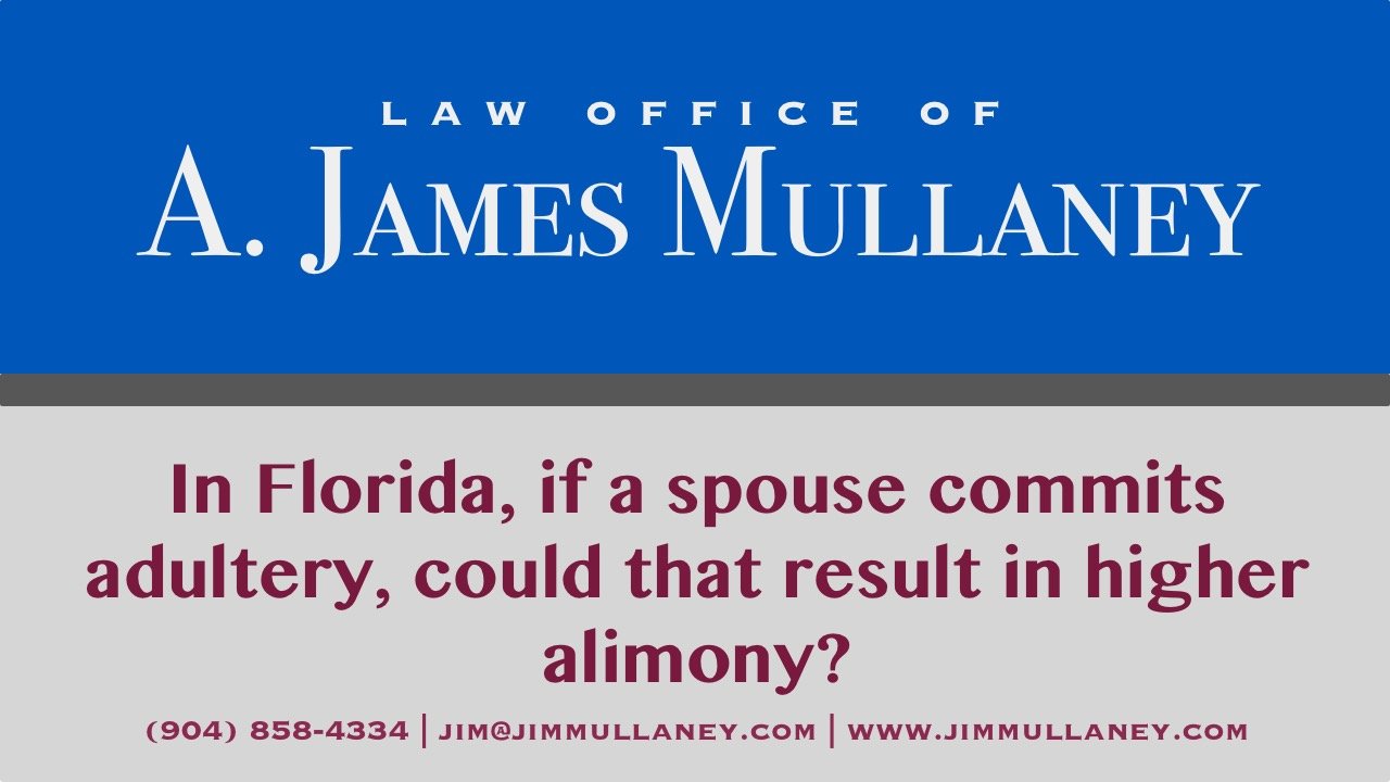 in florida, could adultery result in higher alimony