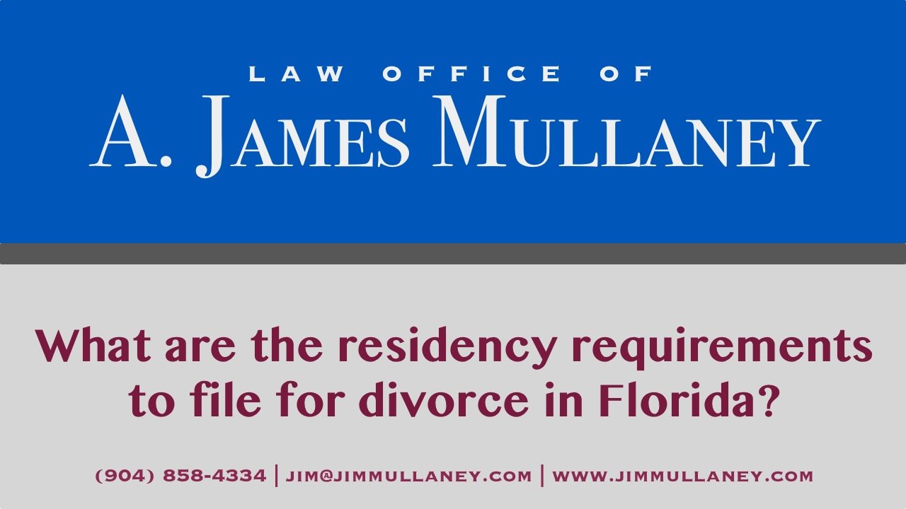 what are the requirements to get a divorce in Florida