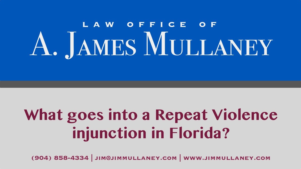 what goes into a repeat violence injunction in Florida
