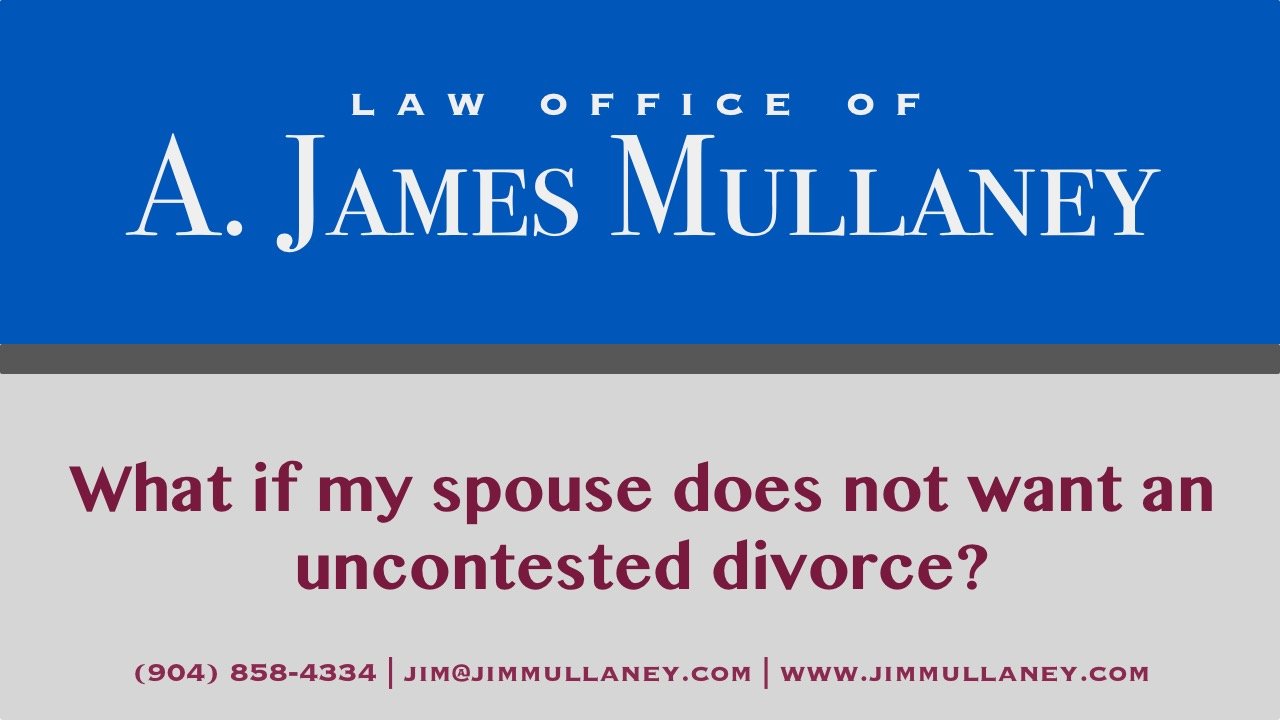 what if my spouse doesnt want an uncontested divorce