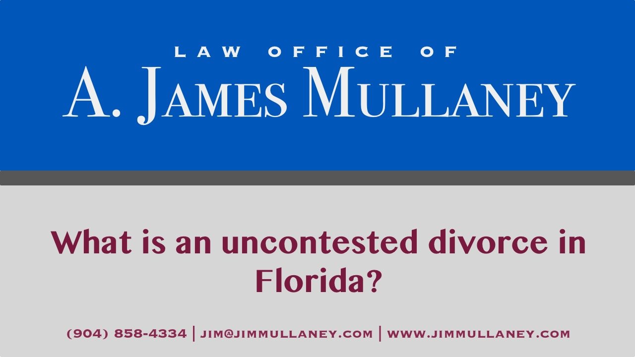what is an uncontested divorce in Florida