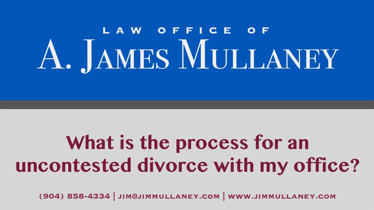 what is the process for an uncontested divorce with my office