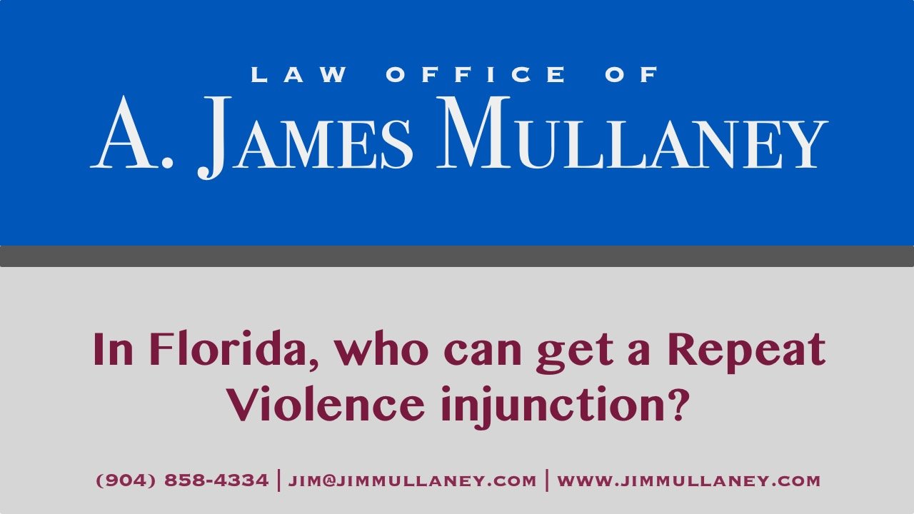 who can get a repeat violence injunction in Florida
